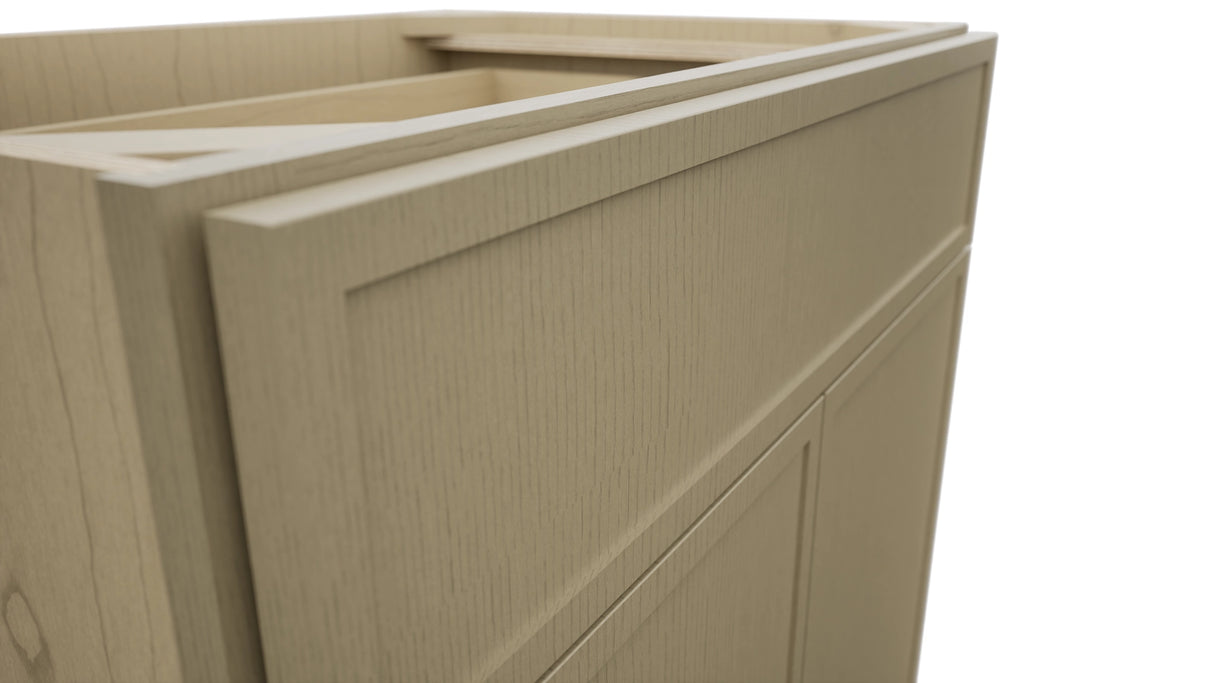 Fabuwood Luna Desert Oak VB30-34 Vanity Base Standard Cabinet, Detail View