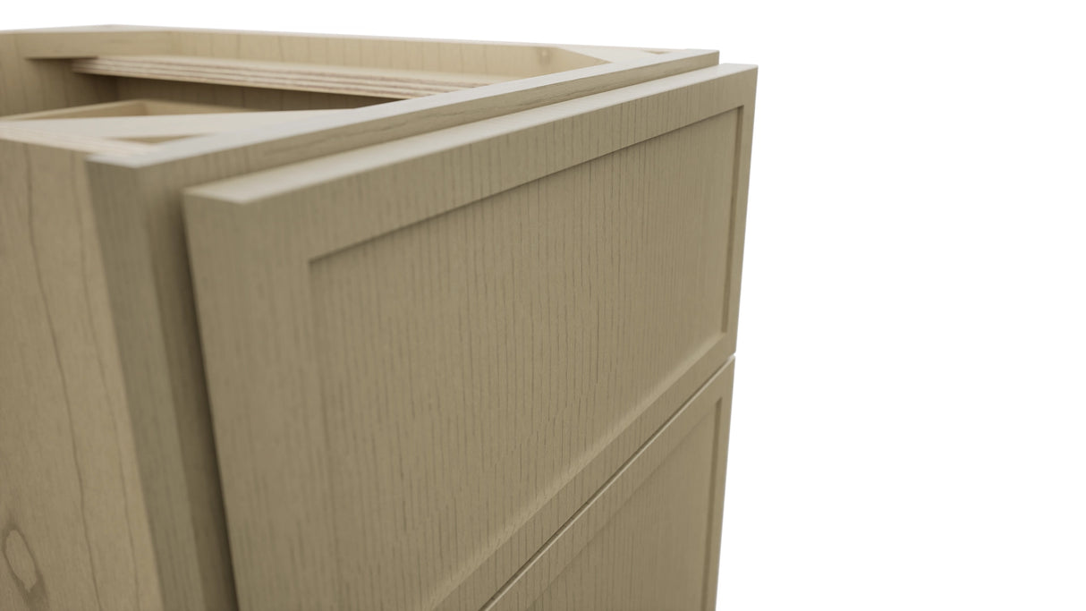 Fabuwood Luna Desert Oak VDB15-34 Vanity Drawer Cabinet, Detail View