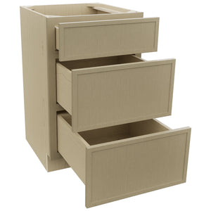 Fabuwood Luna Desert Oak VDB21-34 Vanity Drawer Cabinet, Open View