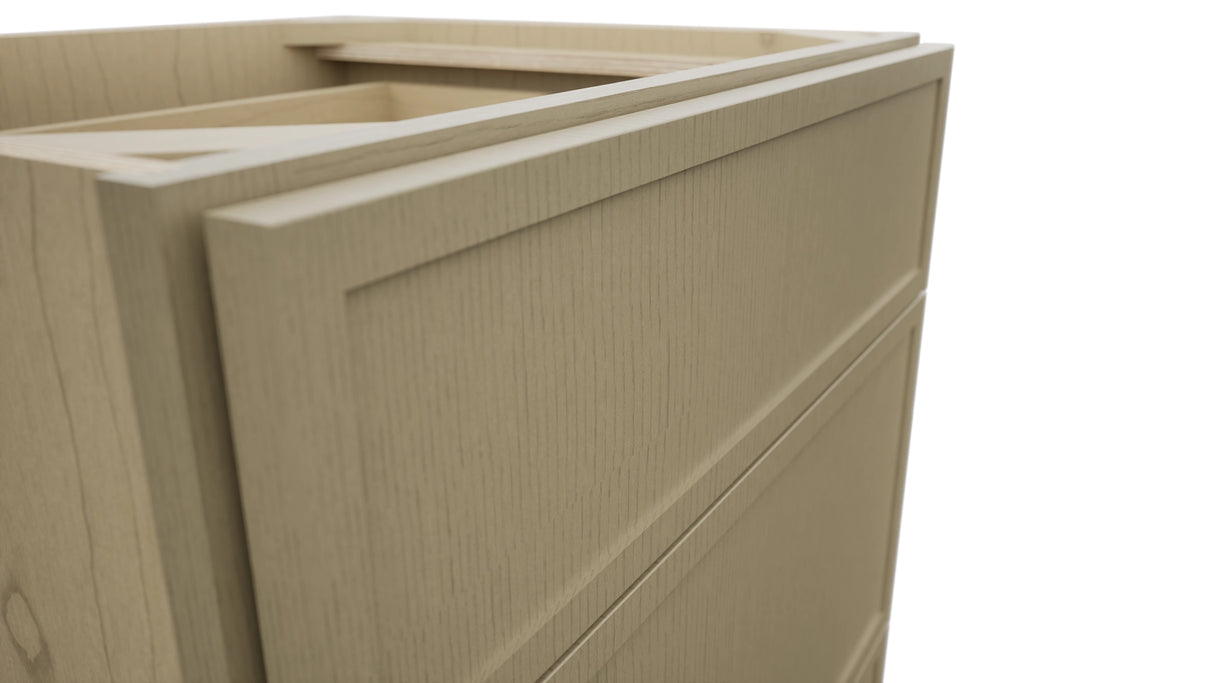 Fabuwood Luna Desert Oak VDB24-34 Vanity Drawer Cabinet, Detail View