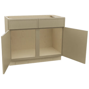 Fabuwood Luna Desert Oak VSB42-34 Vanity Sink Cabinet, Open View