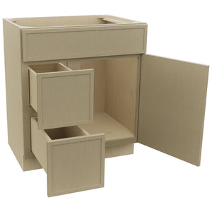 Fabuwood Luna Desert Oak VSD36DL Vanity Combo Cabinet, Open View