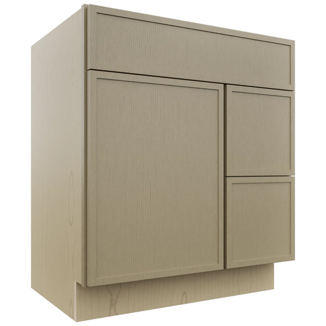 Fabuwood Luna Desert Oak VSD36DR Vanity Combo Cabinet, Front View