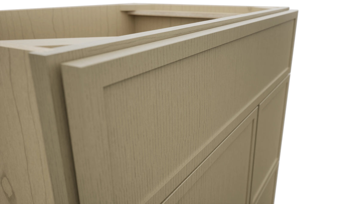 Fabuwood Luna Desert Oak VSD36DR Vanity Combo Cabinet, Detail View
