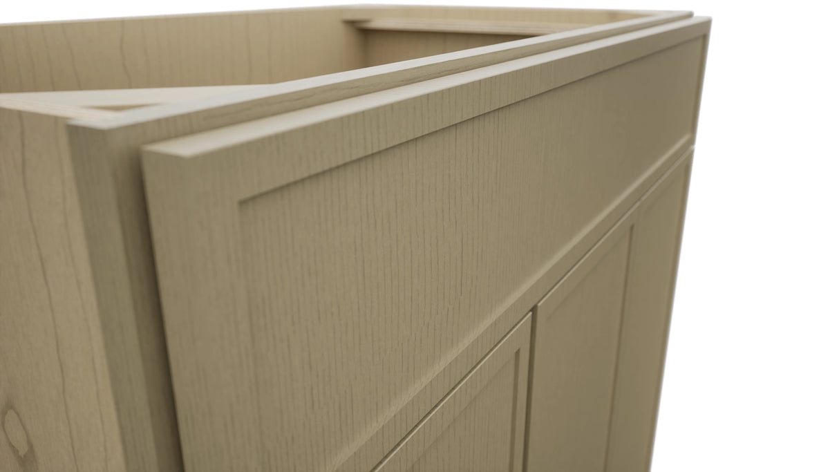 Fabuwood Luna Desert Oak VSD42 Vanity Combo Cabinet, Detail View