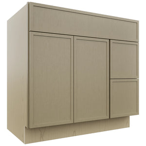 Fabuwood Luna Desert Oak VSD48 Vanity Combo Cabinet, Front View