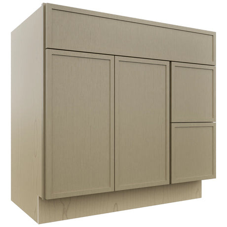 Fabuwood Luna Desert Oak VSD48 Vanity Combo Cabinet, Front View