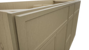 Fabuwood Luna Desert Oak VSD60DOUBLE Vanity Combo Cabinet, Detail View
