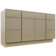 Fabuwood Luna Desert Oak VSD60SINGLE Vanity Combo Cabinet, Front View