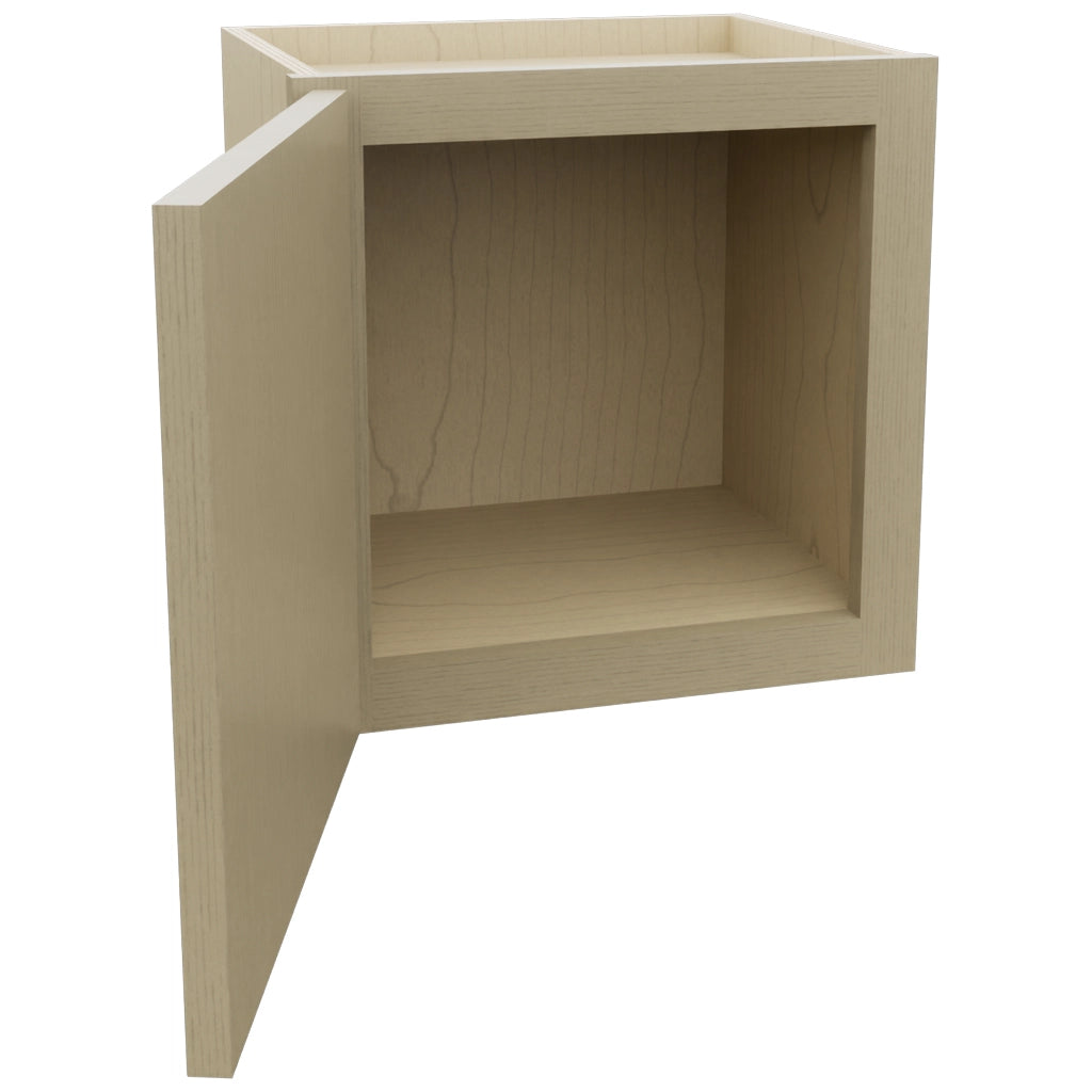 Fabuwood Luna Desert Oak W1515 Wall Standard Cabinet, Open View