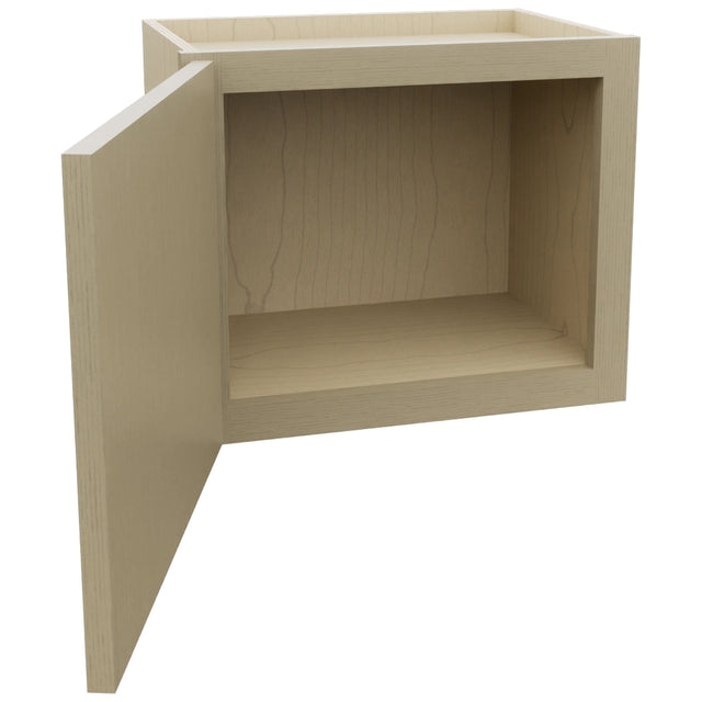 Fabuwood Luna Desert Oak W1815 Wall Standard Cabinet, Open View