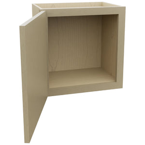 Fabuwood Luna Desert Oak W1818 Wall Standard Cabinet, Open View