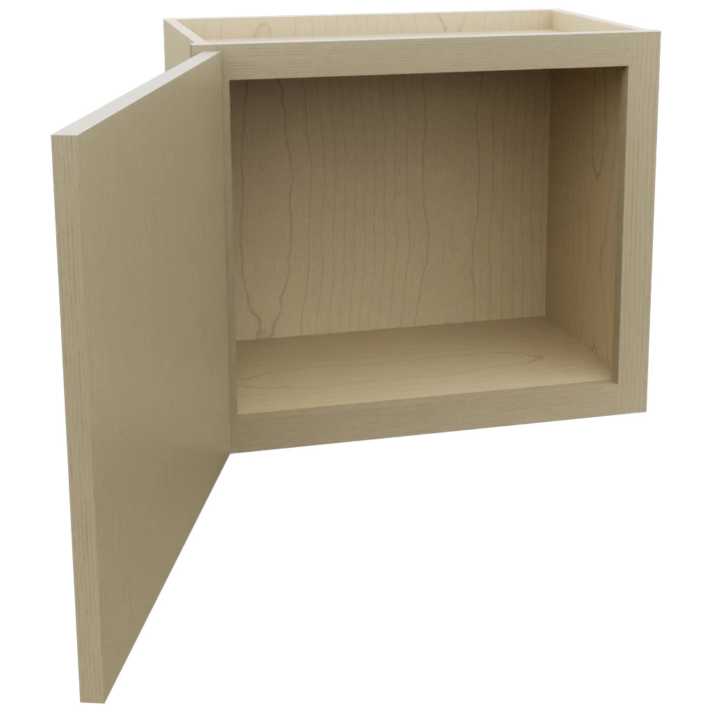 Fabuwood Luna Desert Oak W2118 Wall Standard Cabinet, Open View