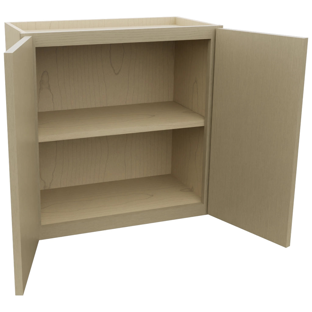 Fabuwood Luna Desert Oak W2424 Wall Standard Cabinet, Open View