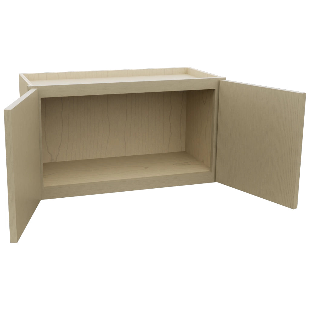 Fabuwood Luna Desert Oak W2715 Wall Standard Cabinet, Open View