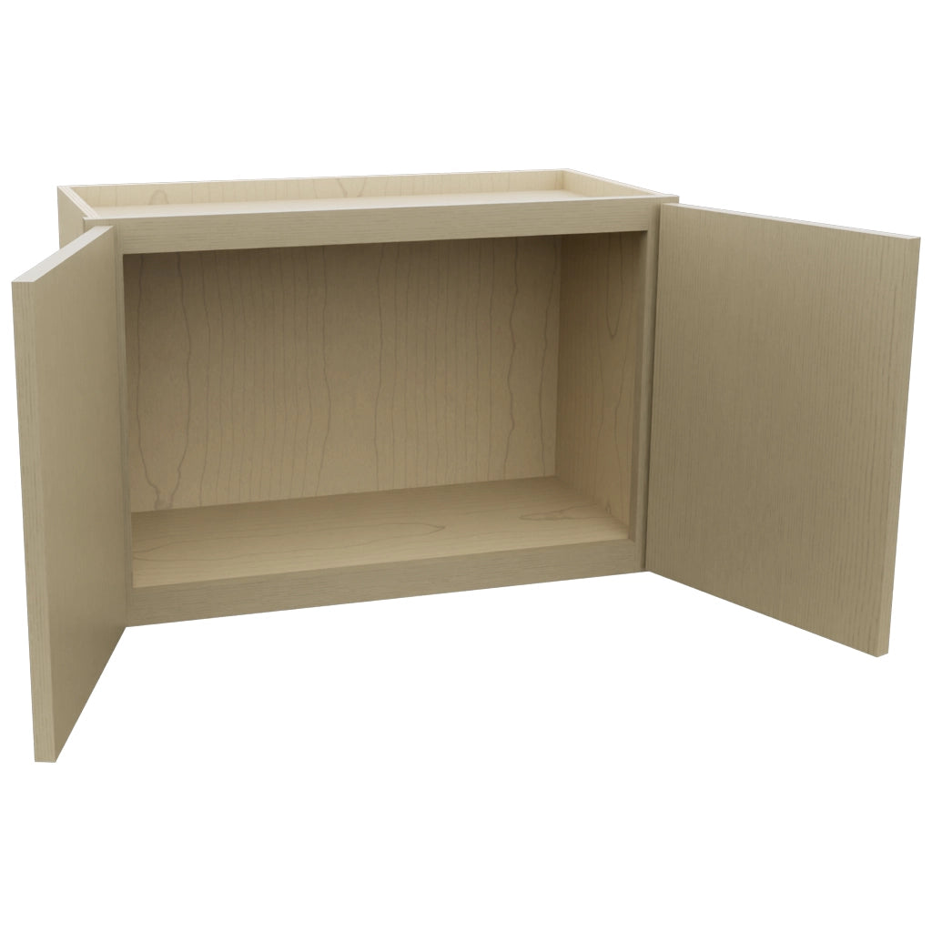Fabuwood Luna Desert Oak W2718 Wall Standard Cabinet, Open View