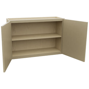 Fabuwood Luna Desert Oak W3624 Wall Standard Cabinet, Open View