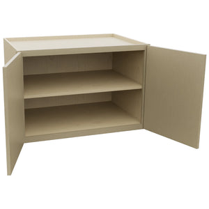 Fabuwood Luna Desert Oak W362424 Wall Deep Cabinet, Open View