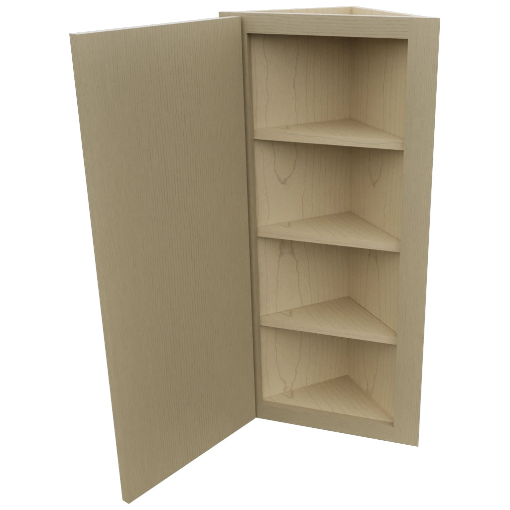 Fabuwood Luna Desert Oak WAE1236 Wall Angle End Cabinet, Open View