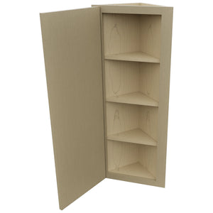 Fabuwood Luna Desert Oak WAE1242 Wall Angle End Cabinet, Open View