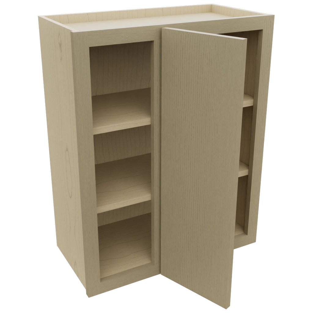 Fabuwood Luna Desert Oak WBC2430 Wall Corner Blind Cabinet, Open View