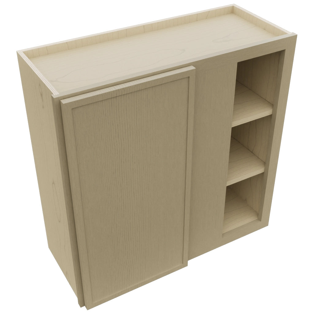 Fabuwood Luna Desert Oak WBC3030 Wall Corner Blind Cabinet, Top View