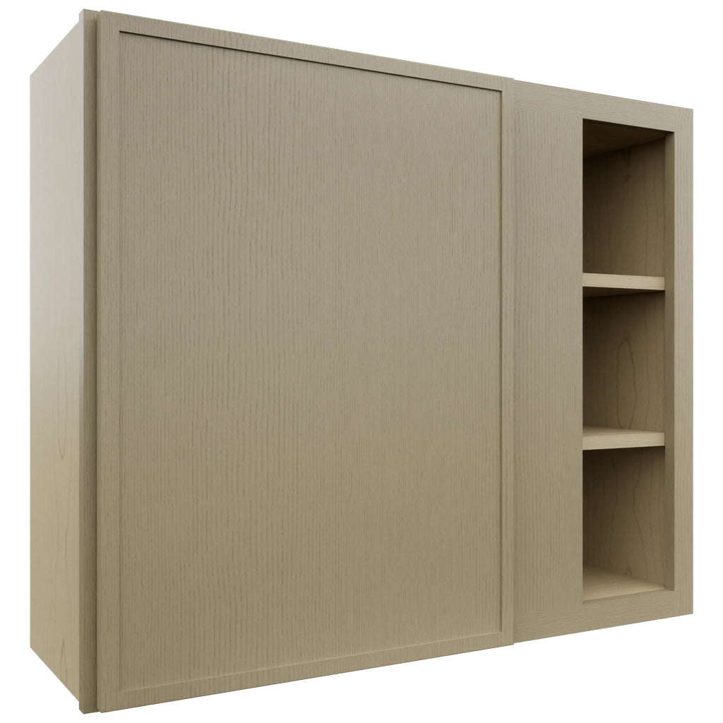 Fabuwood Luna Desert Oak WBC3630 Wall Corner Blind Cabinet, Front View