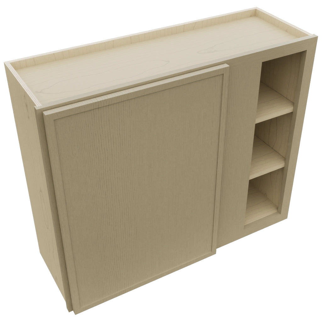 Fabuwood Luna Desert Oak WBC3630 Wall Corner Blind Cabinet, Top View