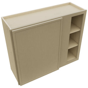 Fabuwood Luna Desert Oak WBC3630 Wall Corner Blind Cabinet, Top View