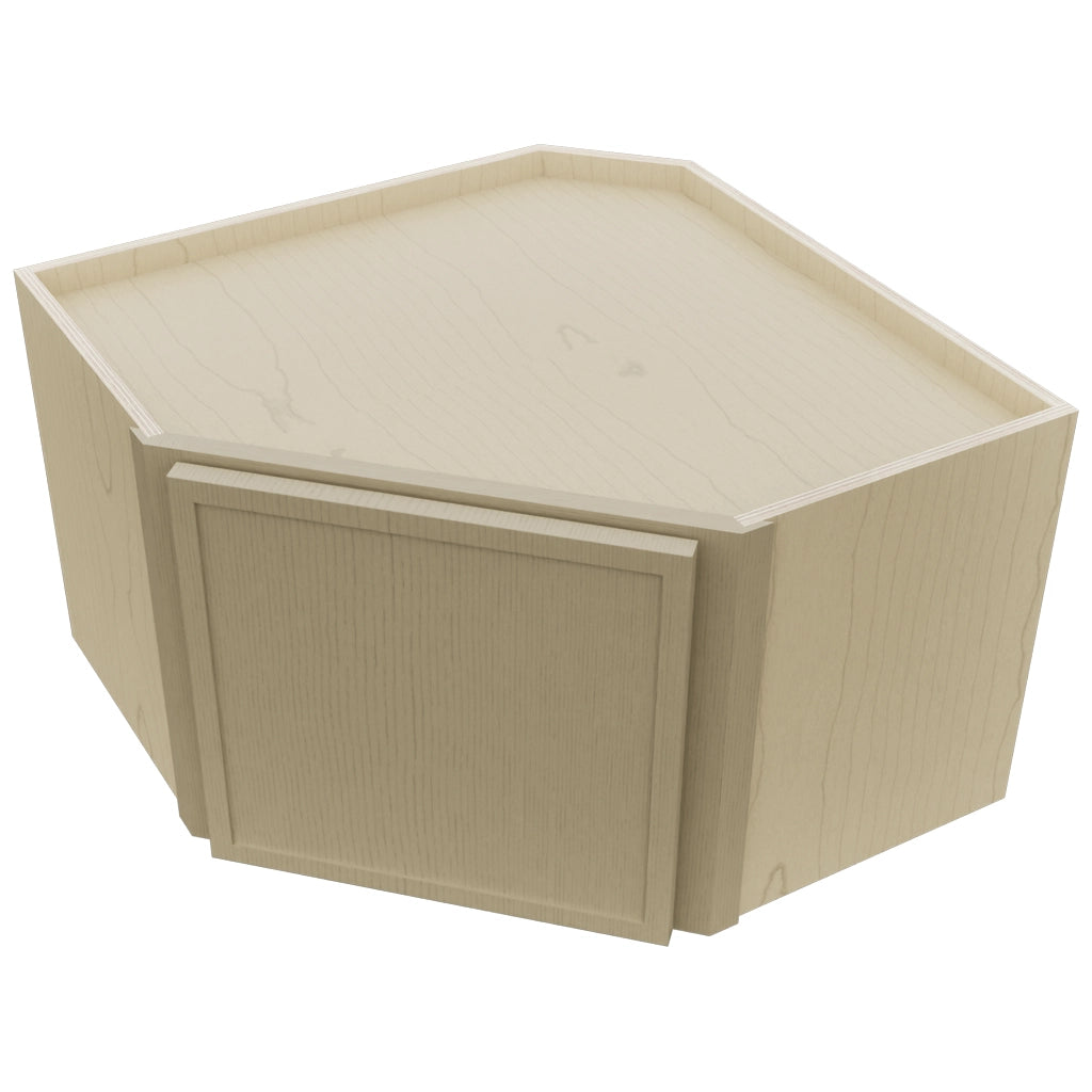 Fabuwood Luna Desert Oak WDC2415 Wall Corner Diagonal Cabinet, Top View