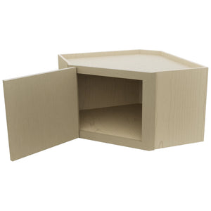 Fabuwood Luna Desert Oak WDC2415 Wall Corner Diagonal Cabinet, Open View