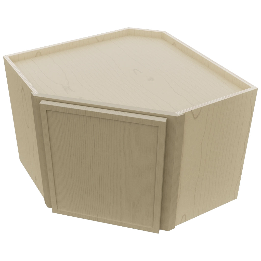 Fabuwood Luna Desert Oak WDC2418 Wall Corner Diagonal Cabinet, Top View
