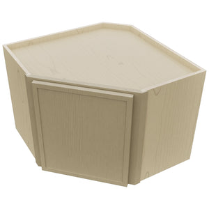 Fabuwood Luna Desert Oak WDC2418 Wall Corner Diagonal Cabinet, Top View