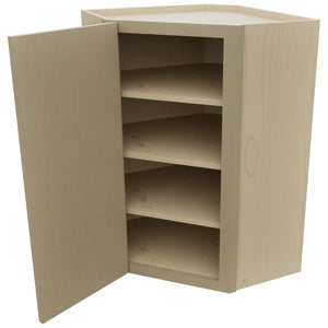 Fabuwood Luna Desert Oak WDC2436 Wall Corner Diagonal Cabinet, Open View