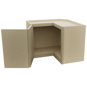 Fabuwood Luna Desert Oak WPC2418 Wall Corner Pie Cabinet, Open View