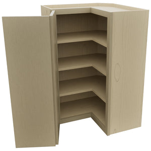 Fabuwood Luna Desert Oak WPC2436 Wall Corner Pie Cabinet, Open View