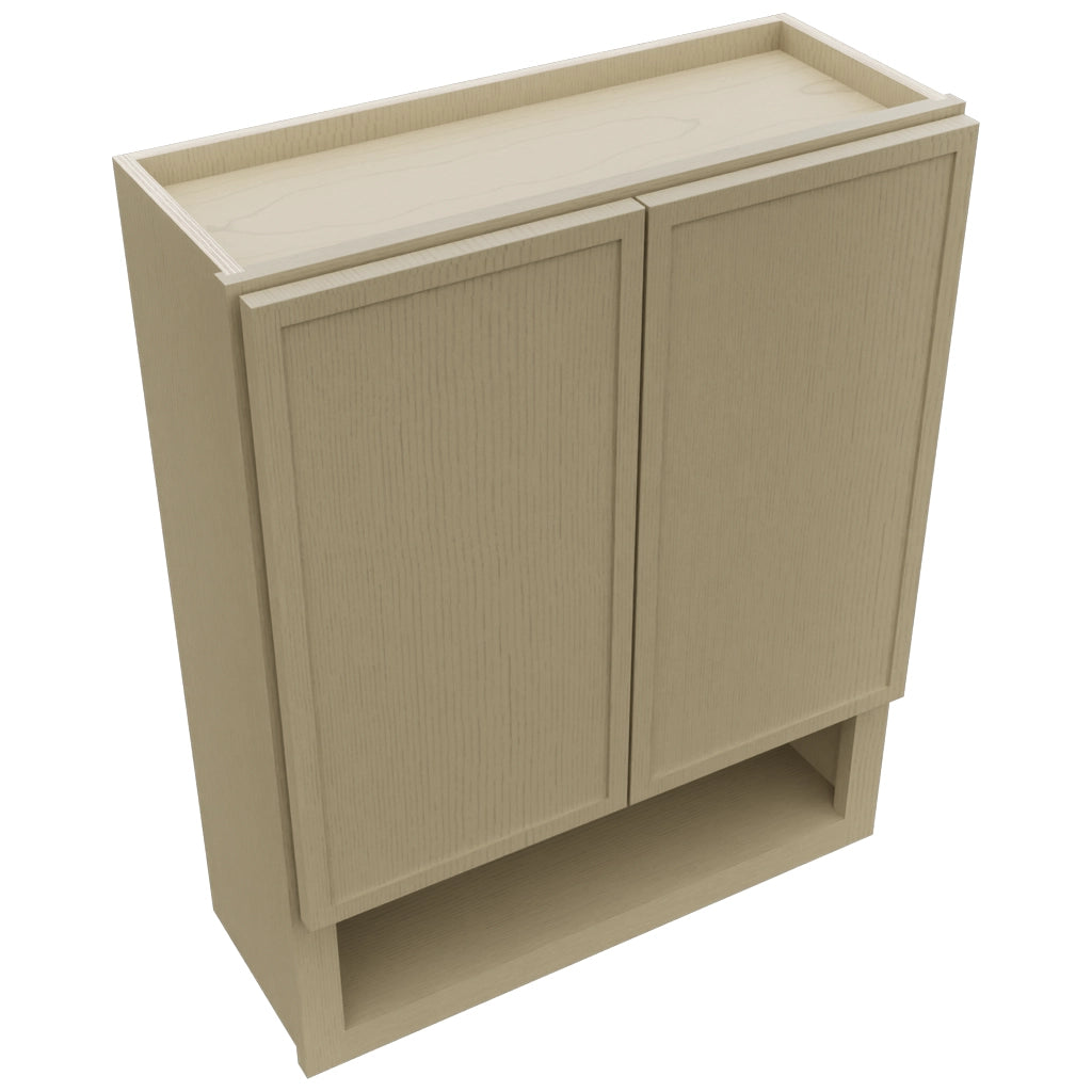 Fabuwood Luna Desert Oak WVS2430 Vanity Wall Storage, Top View