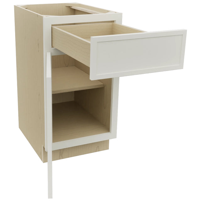 Fabuwood Luna Dove B18 Base Standard Cabinet, Open View