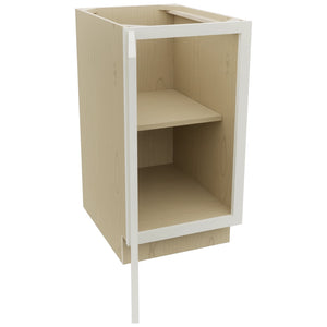 Fabuwood Luna Dove B18FD Base Full Door Cabinet, Open View