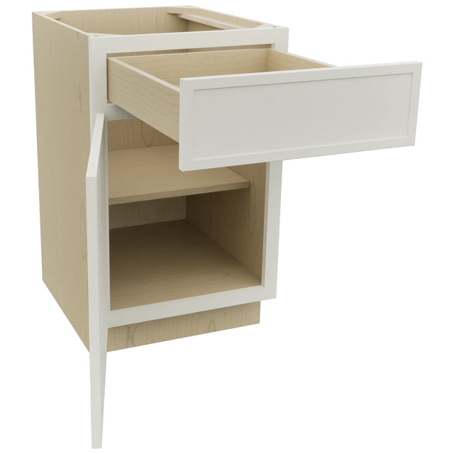 Fabuwood Luna Dove B21 Base Standard Cabinet, Open View