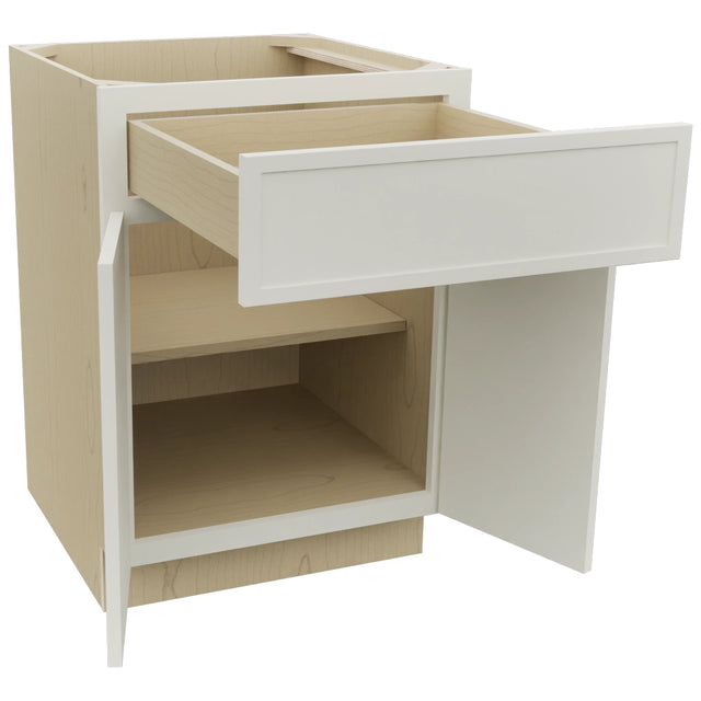Fabuwood Luna Dove B24 Base Standard Cabinet, Open View