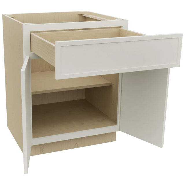 Fabuwood Luna Dove B27 Base Standard Cabinet, Open View