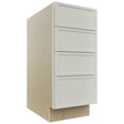 Fabuwood Luna Dove DB15-4 Base 4 Drawers Cabinet, Front View