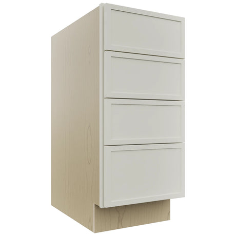 Fabuwood Luna Dove DB15-4 Base 4 Drawers Cabinet, Front View