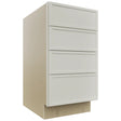 Fabuwood Luna Dove DB18-4 Base 4 Drawers Cabinet, Front View