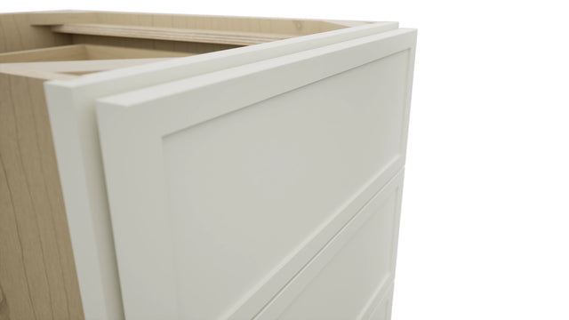 Fabuwood Luna Dove DB18-4 Base 4 Drawers Cabinet, Detail View