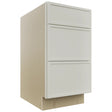 Fabuwood Luna Dove DB18 Base 3 Drawers Cabinet, Front View