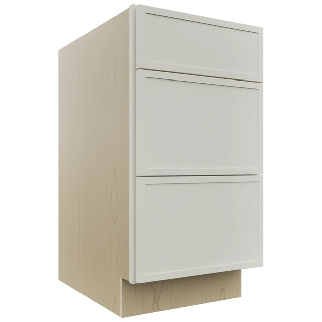 Fabuwood Luna Dove DB18 Base 3 Drawers Cabinet, Front View