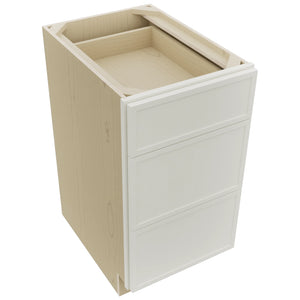 Fabuwood Luna Dove DB18 Base 3 Drawers Cabinet, Top View