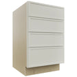 Fabuwood Luna Dove DB21-4 Base 4 Drawers Cabinet, Front View